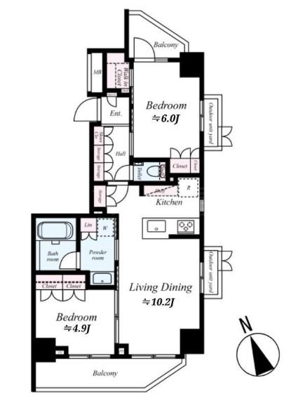 オープンレジデンシア本郷三丁目 間取り