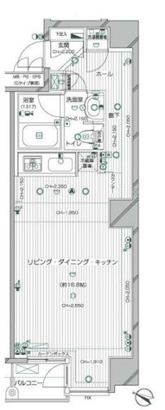 デュオスカーラ兜町 間取り