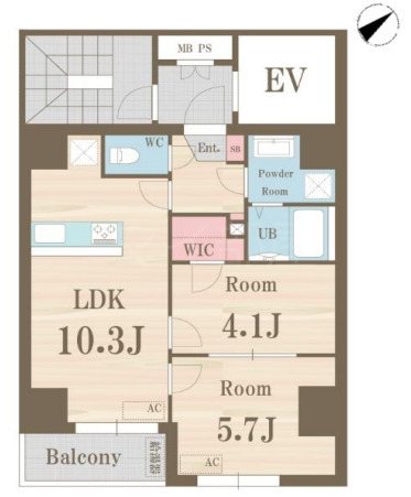 ラティアス京橋 301号室 間取り