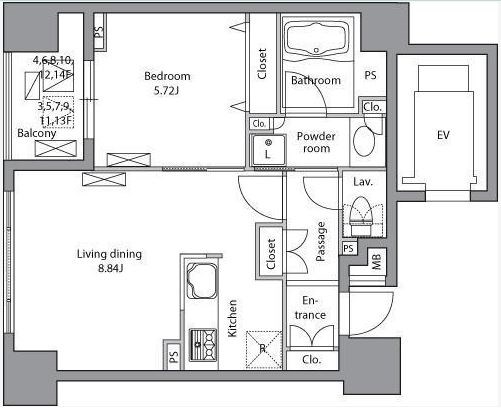 レジディア神田岩本町 間取り