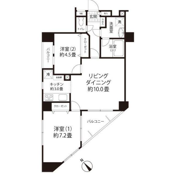アムフラット蔵前ステーションフロント 602号室 間取り