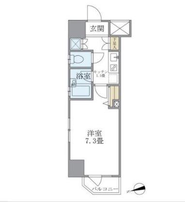 コート新御徒町    401号室 間取り