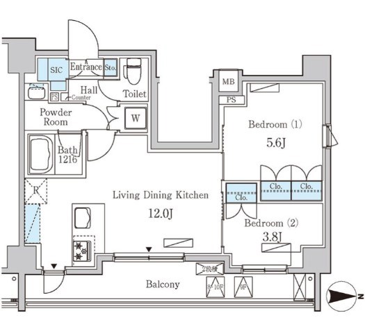 オープンブルーム東日本橋 間取り