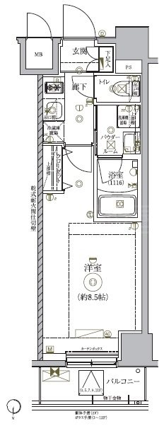 RELUXIA新御徒町 間取り