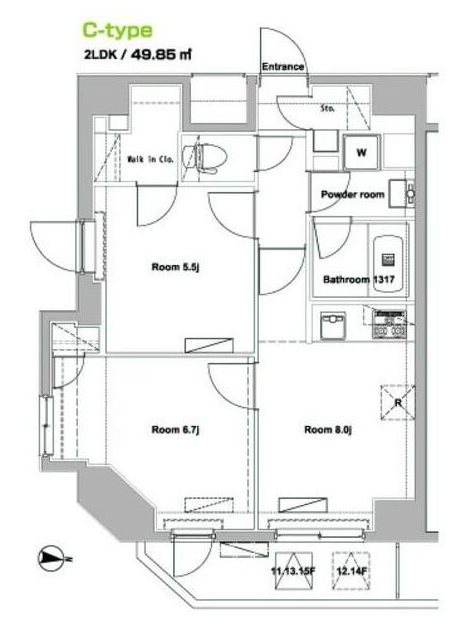 フォレシティ神田須田町 間取り