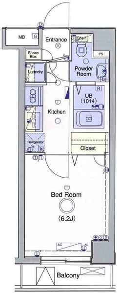 レナトゥス四谷    504号室 間取り