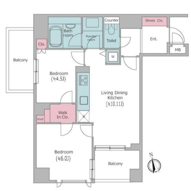 レジディア文京湯島  間取り