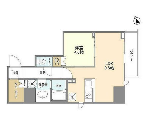 シェフルール新御徒町Ⅱ   203号室 間取り