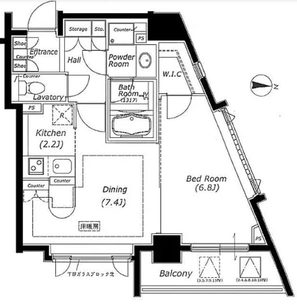 セントラルレジデンス九段下シティタワー 805号室 間取り