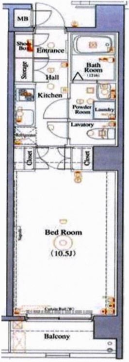 エクセリア秋葉原   803号室 間取り