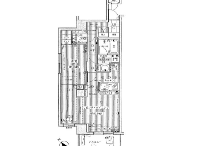 菱和パレス小石川後楽園   202号室 間取り