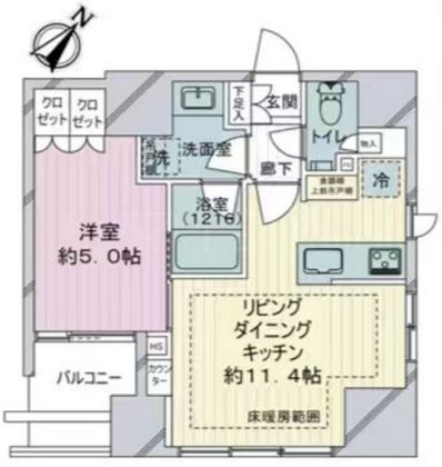 オープンレジデンシア千代田東神田 間取り
