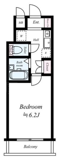 メインステージ江戸川橋Ⅱ 間取り