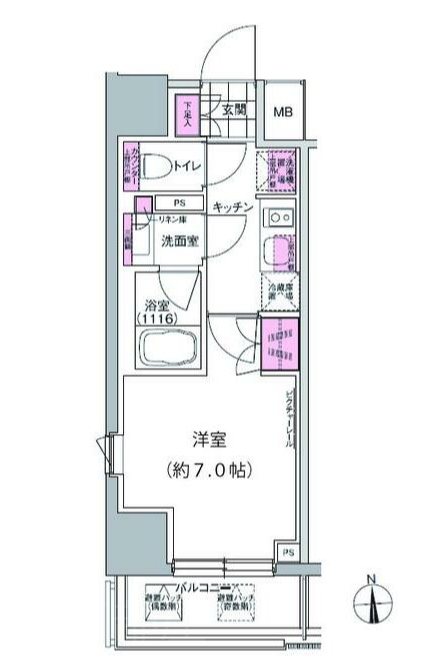 プレジリア東日本橋  301号室 間取り