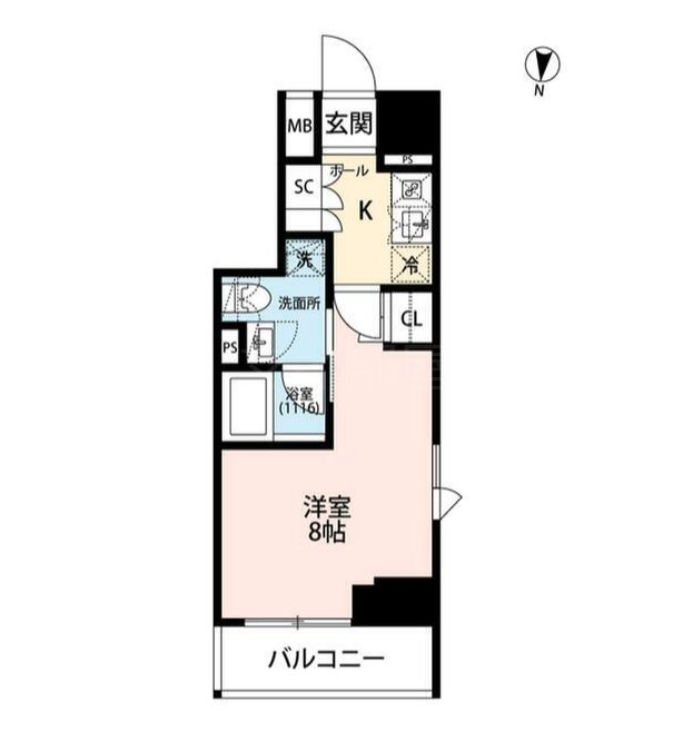 プレールドゥーク神楽坂    401号室 間取り