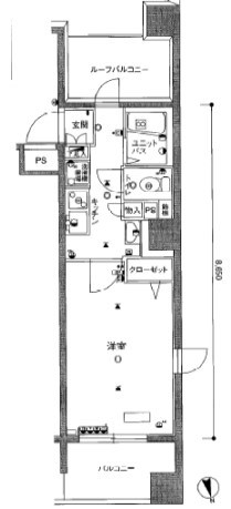 スカイコート浅草雷門  間取り