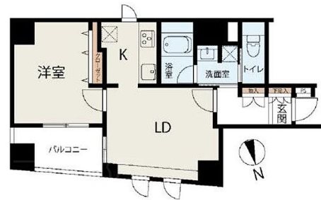 スカイコート蔵前       503号室 間取り