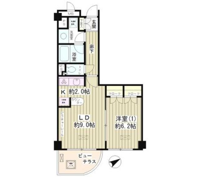 ラピュタ   703号室 間取り