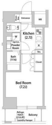 ブリッサ本郷真砂   802号室 間取り