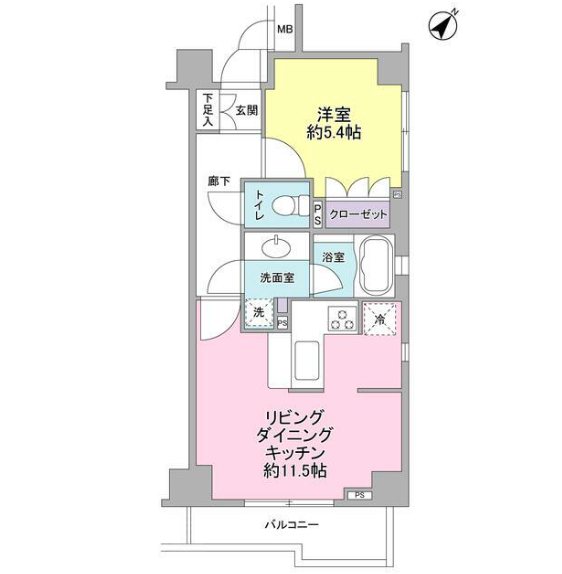 サンピエス根津     401号室 間取り