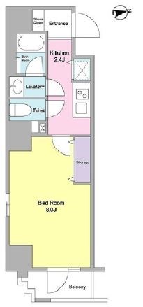 メゾンドヴィレ本郷3丁目  702号室 間取り