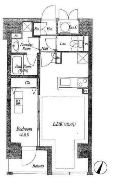 ルジェンテリベル日本橋濱町 間取り