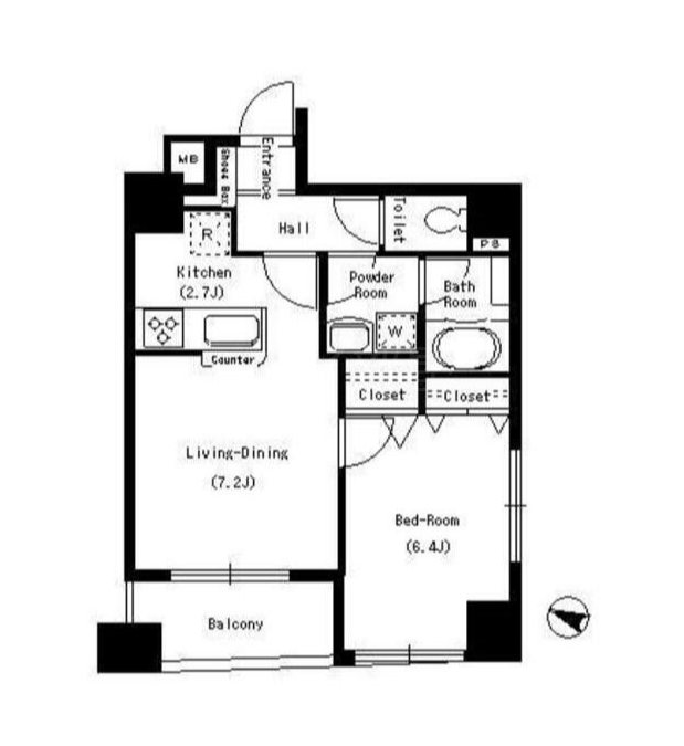 ラクラス日本橋久松町     402号室 間取り