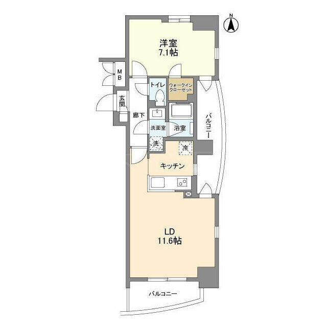 ミリアレジデンス御茶ノ水 1402号室 間取り