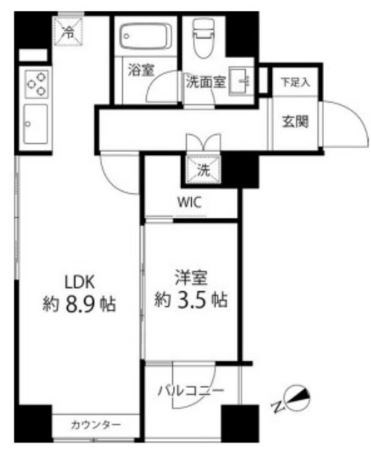 ハイリーフ上野       1001号室 間取り