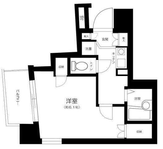 メインステージ日本橋箱崎Ⅱ 間取り