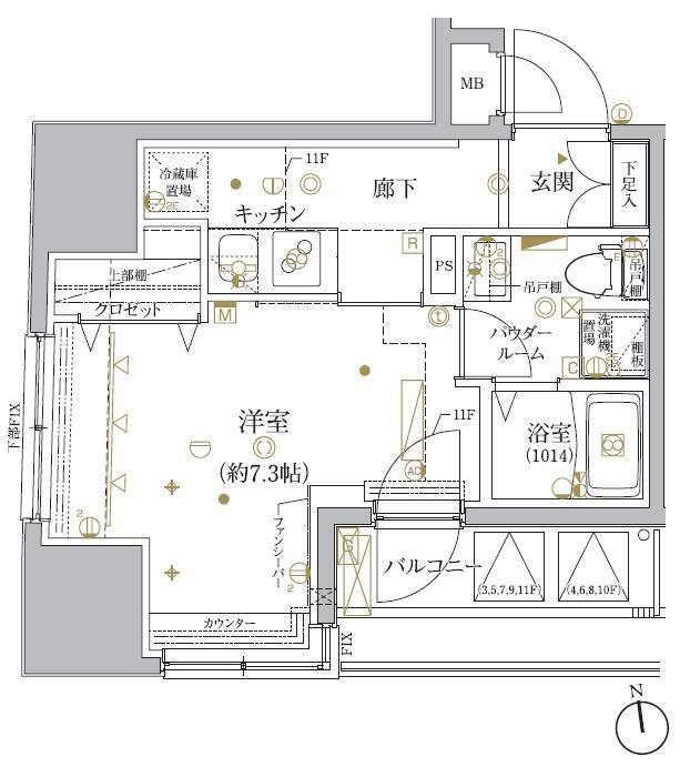 クレイシア神田淡路町 間取り