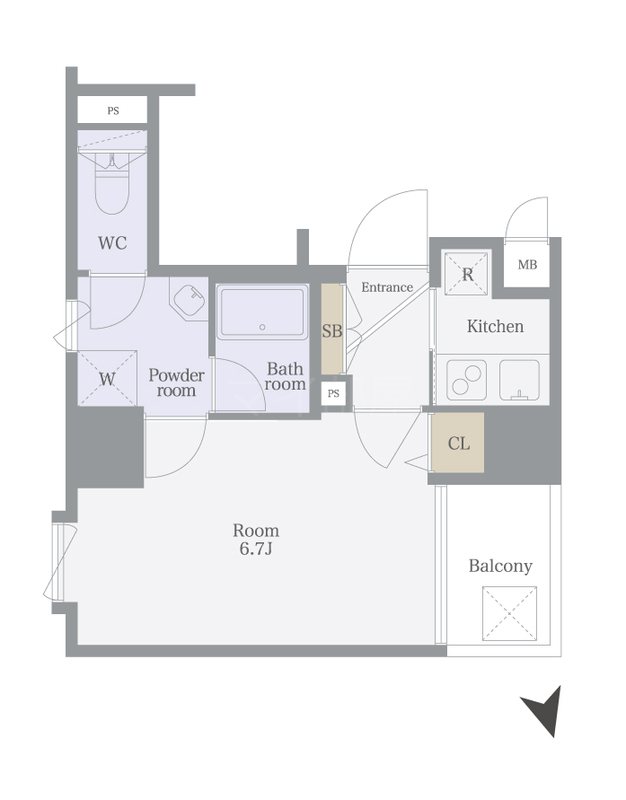 パレステュディオ御茶ノ水湯島駅前  304号室 間取り