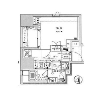 ライオンズ千代田岩本町ミレス   201号室 間取り