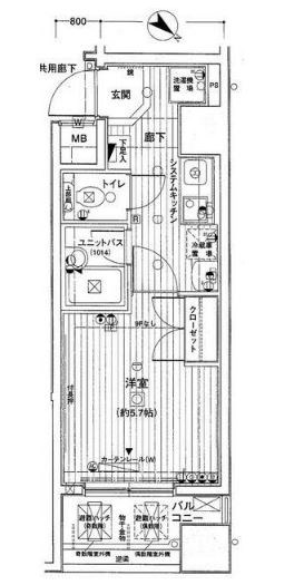 ソアブール日本橋    701号室 間取り