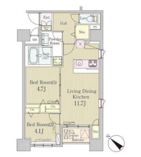 クレール日本橋 間取り