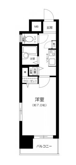ガラステージ茗荷谷     601号室 間取り