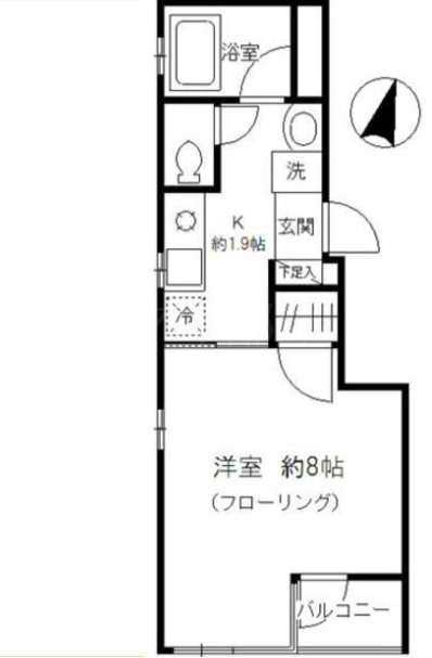 クエストスクエアタテノ  302号室 間取り