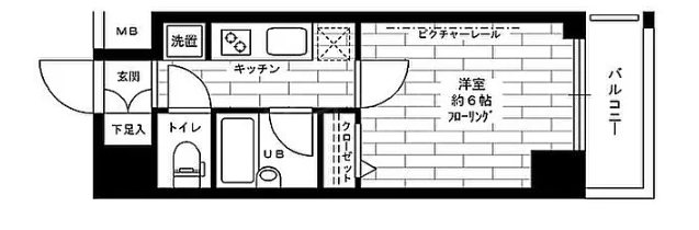 ステージファースト神楽坂Ⅱ  503号室 間取り