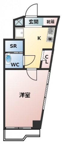 スカイコート新宿曙橋 間取り