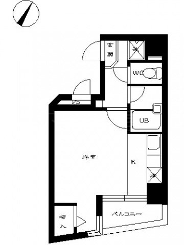 スカイコート新宿曙橋第２ 間取り