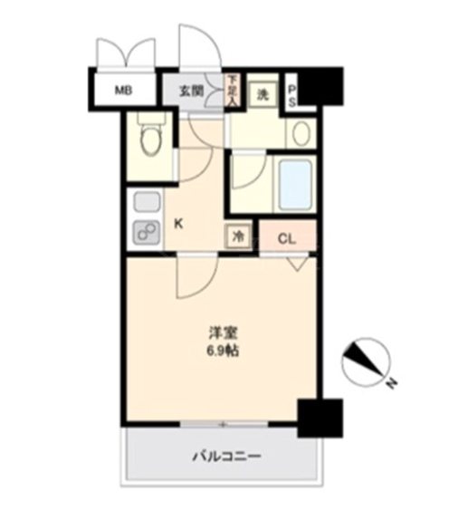 パレステュディオ神田EAST  309号室 間取り