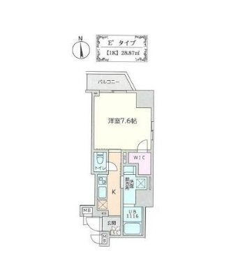 CAVE　YUSHIMA    1301号室 間取り