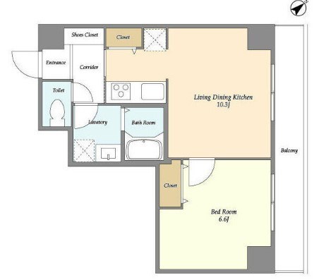 ドゥーエ上野池之端   間取り
