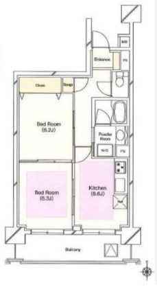 ベラカーサ池之端      402号室 間取り