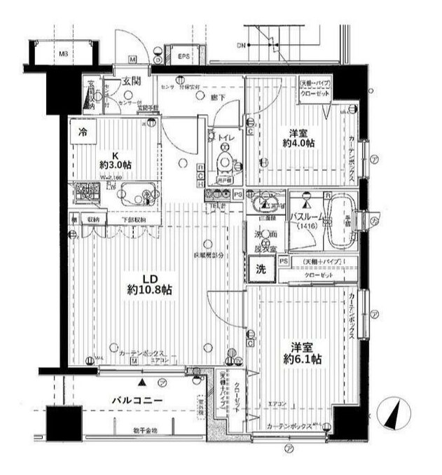 グリーンパーク日本橋三越前 202号室 間取り