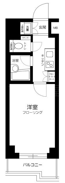 ルーブル飯田橋    304号室 間取り