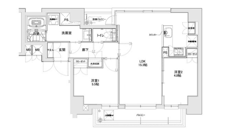 アドニス      1001号室 間取り