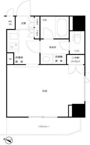 ルーブル市ヶ谷  303号室 間取り