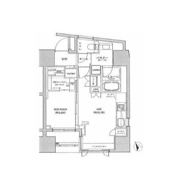 ベルジェンド文京千駄木グレイス  202号室 間取り