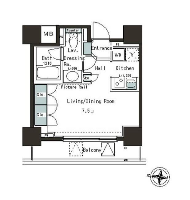 パークアクシス本郷の杜      903号室 間取り